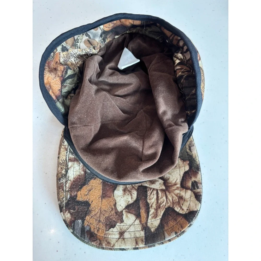 Gamehide Mens Camo Hunting Hat Insulated Fleece Lined Ear Flaps XL CW6 Real Tree